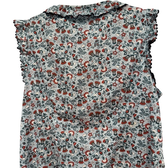 Boden Ruffle Sleeveless Cotton Top Size 10 - Picture 5 of 7